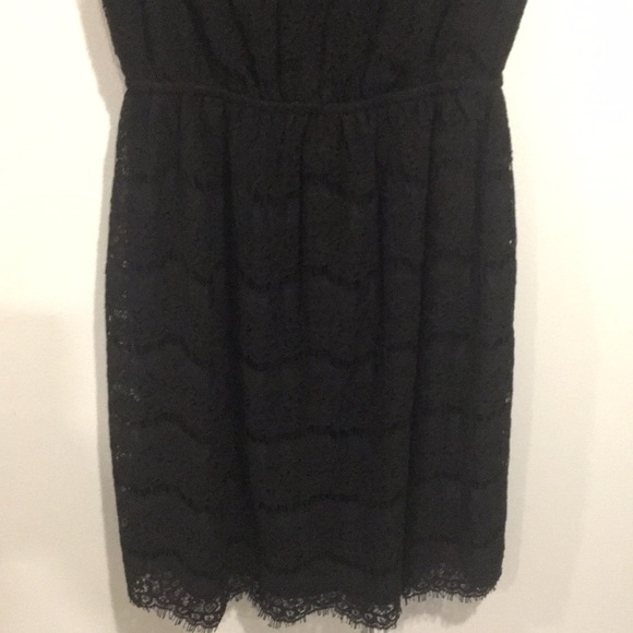 MONTEAU Cap Sleeve Lined Black Lace Dress Size S - Picture 4 of 12